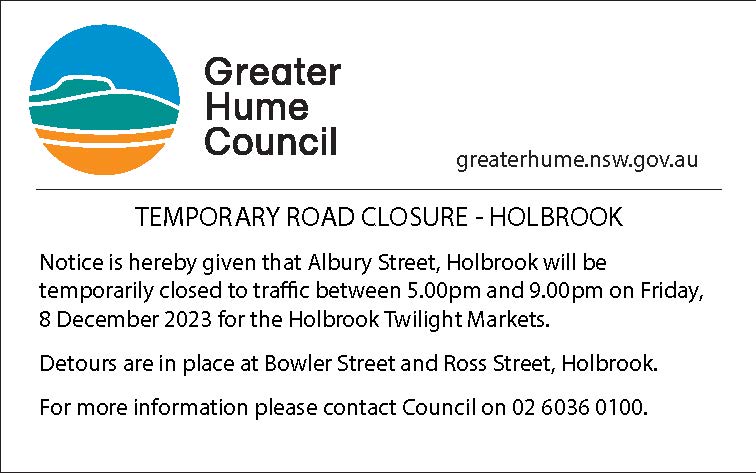 Border-Mail-PublicNotices-Road-Closure-Holbrook-Markets-2-Dec-23.jpg