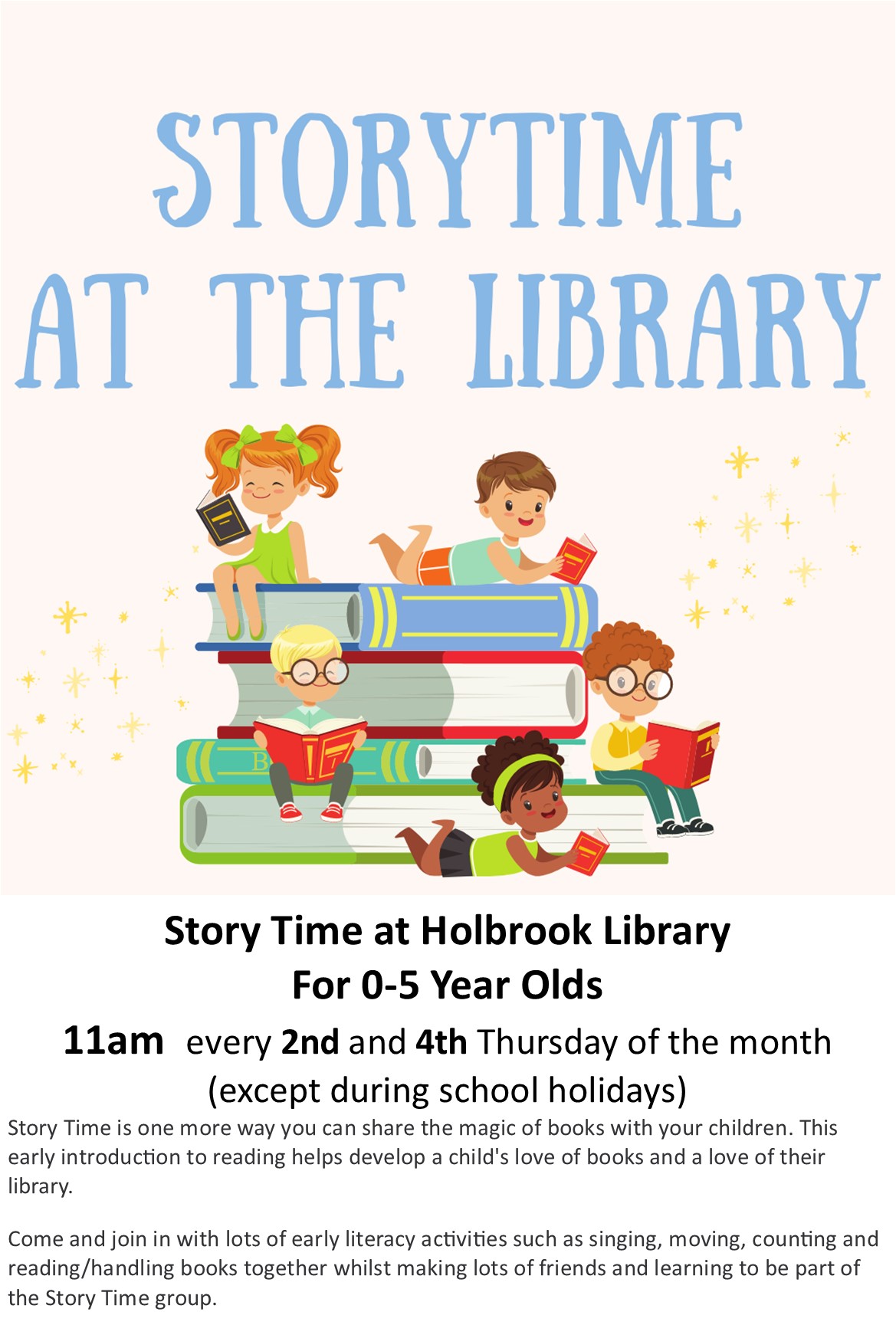 Storytime for 0 - 5 Year Olds at the Holbrook Library Greater Hume Council